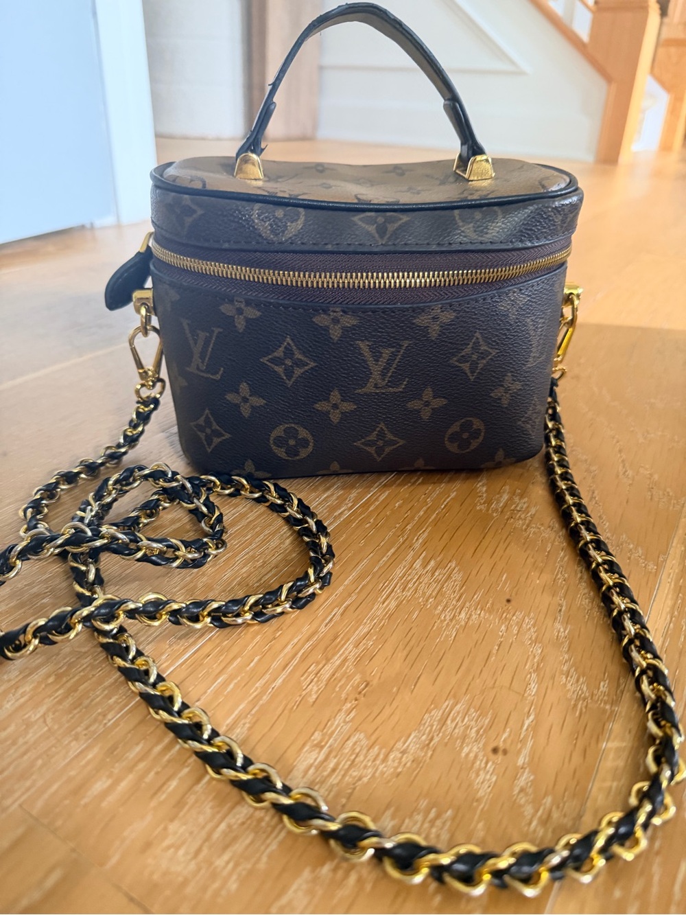 LV Monogram Small Vanity Crossbody Bag in Brown